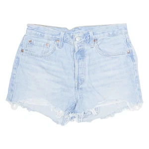 LEVI'S 402 Cut Off Womens Denim Shorts Blue S W28 - Picture 1 of 6