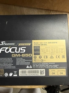 Sea Sonic Focus Plus GM-850 Gold 850W ATX Power Supply Unit - Picture 1 of 6