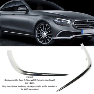 Garnitures de moulure de calandre antibrouillard ligne exclusive EClass W213 remplacement chrome - Photo 1/22