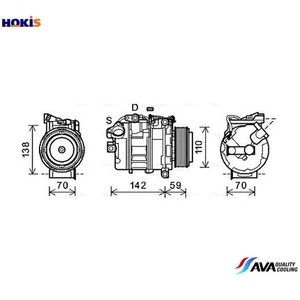 COMPRESSOR AIR CONDITIONING BWAK418 FOR BMW 5/F11/F10 7/F01/F02/F03/F04 B 2.5L - Picture 1 of 9