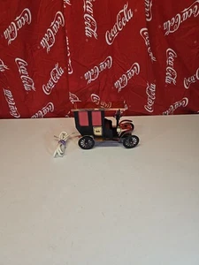 Vintage Copper Iron Car Night Lamp with Red Curtains. Made In England Untested - Picture 1 of 11