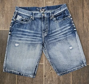 Pantaloncini jeans denim uomo Axe & Crown blu relaxed taglia 36x12 - Foto 1 di 11