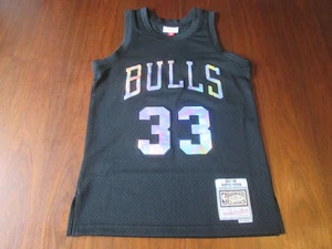 RARE Mitchell & Ness CHICAGO BULLS #33 Pippen Jersey Black & Chrome/Silver Small - Bild 1 von 8