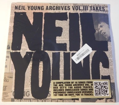 Neil Young Archives Vol. III Takes - 2024 2 LP Vinyl Album RARE Misprint SEALED! - Image 1 of 4