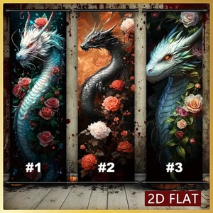 Impresiones de pergamino colgante - rosa dragón - Imagen 1 de 5