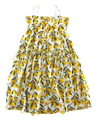J.CREW Cotton White Green Yellow Lemon Pocket Button Down Midi Tank Sun Dress 20 - Image 1 of 4