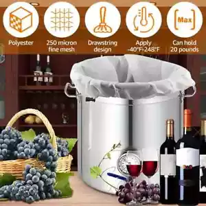 Bolsas de cerveza extra grandes reutilizables 26"x22" malla vino cerveza con cerradura 1 ea envío rápido - Imagen 1 de 6