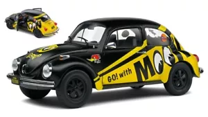 Vw Beetle 1303 Mooneyes 1974 Black/yellow 1:18 Model SOLIDO - Foto 1 di 1