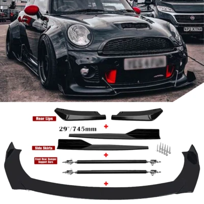 For Mini Cooper Paceman Front Rear Bumper Lip Spoiler Splitter+ Side Skirt Foto 1 de 4
