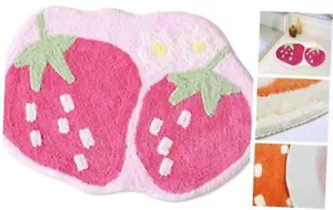 Cute Bath Rug for Bathroom, Non Slip Fruit Shape Door Mat Absorbent Tufted - Picture 1 of 6