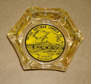 Vintage Hoffman Lumber Company Building Fort Atkinson Wisconsin Ashtray - Picture 1 of 3
