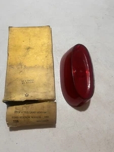 1958 Ford Wagon Tail Light Lamp Lens Red LENS B8A-13450-B NORS Glo Brite - Picture 1 of 9