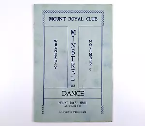 Mount Royal Club Minstrello e programma di danza Mount Royal Hall nuovo massa Bedford - Foto 1 di 8