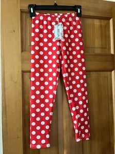 Irelia Girl Pants, Youth, Size Small, Red w White Polka Dots, Minnie Mouse, NWT - Picture 1 of 8