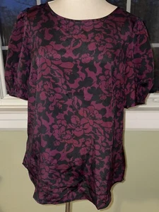 Loft NWT Women’s Blouse/Top Medium Retail $54.50 Zipper Closure Back Short Sleev - Picture 1 of 8