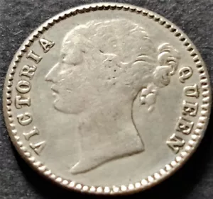 East India Company, 1/4 Rupee, Victoria Queen, Divided Legend, a Replica (R-46) - Picture 1 of 2