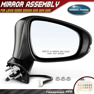 Espejo retrovisor eléctrico derecho con luz de señal térmica negro para Lexus ES350 ES300h 2013-2015 Foto 1 de 4