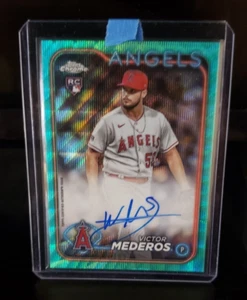 2024 Topps Chrome Update Series - Autographs Victor Mederos #RA-VME Aqua Wave... - Picture 1 of 4