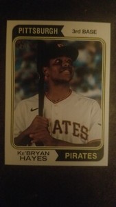 Ke'Bryan Hayes 2023 Topps Heritage Mini SP #25/100 Pirates 