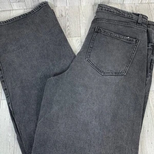 GB High Waist Baggy Jeans Size 13 Black Ripped Wide Leg Distressed Grunge Biker - Picture 1 of 17