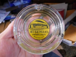 ESCASO CENICERO VINTAGE DE VIDRIO BERKELEY, TIENDA WISEMAN EN SHATTUCK - Imagen 1 de 3