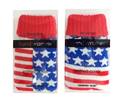 RZK USA Reusable Gel Hand Warmers With Knitted Cover, Instant Heat, Winter Gift