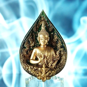 Thai Amulett Phra Kring Buddhasilp Wimuttisuk Nawa grün Pim Lek Wat Thammasala - Bild 1 von 14