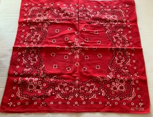 Vintage rot Bandana Elefant Kofferraum schnelle Farbe 100 % Baumwolle weicher Biker - Bild 1 von 4