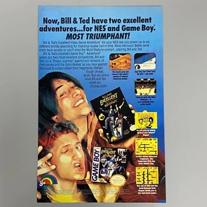 BILL & TED'S TOP VIDEOSPIEL ADVENTURE NINTENDO 1991 VINTAGE RETRO WERBUNG - Bild 1 von 7