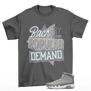 Throwback Shirt Grey to Match Jordan 9 Retro Cool Grey HV4794-011 - Picture 1 of 2