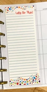 Lined Notes and Dot Grid Short Dashboard 4 use with Mini Happy Planner- - Picture 1 of 3