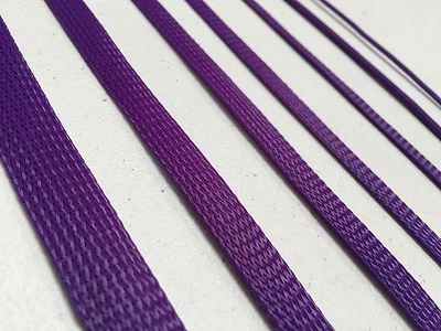 SHAKMODS Purple Braided Sleeving Cable Harness Sheathing Expanding Sleeve Many sizes!