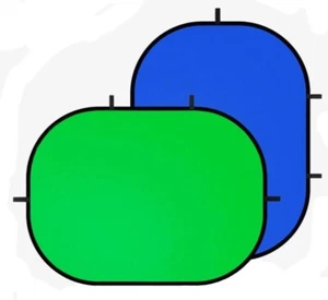 5X 6.5Ft Portable Green Screen Backdrop Double-Sided 2-In-1 Blue Screen Pop Up - Picture 1 of 17