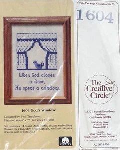 God's Window, Creative Circle Cross Stitch Kit #1604 Year 1987, Unopen, Kit - Picture 1 of 5