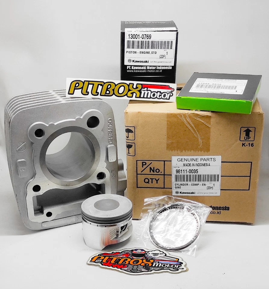 正品川崎 KLX140 KLX 150 气缸套件标准 58 毫米块活塞环 — 第 1/4 张图片