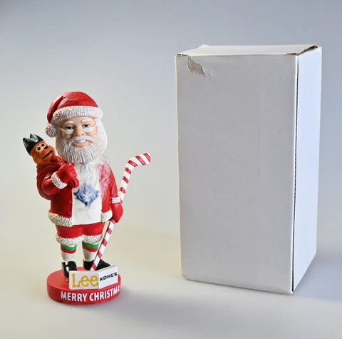 2015 Milwaukee Admirals Santa Hockey Players Bobblehead In Box Cover