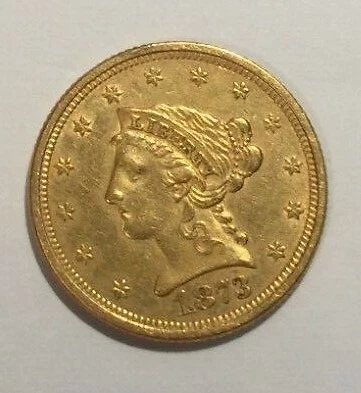 1873  $2.50 US GOLD Liberty Head Quarter Eagle  UNC  #G22 Cover