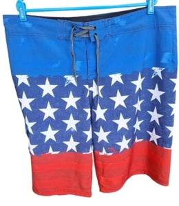 Joe Boxer Herren Größe 40 Boardshorts amerikanische Flagge Bademode Activewear Sport - Bild 1 von 5