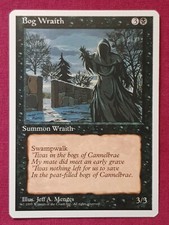 Magic The Gathering 4TH EDITION BOG WRAITH single black card MTG