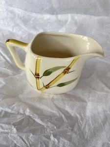 California Weil Ware vintage hand decorated bamboo design creamer Yellow 1950's - Picture 1 of 6