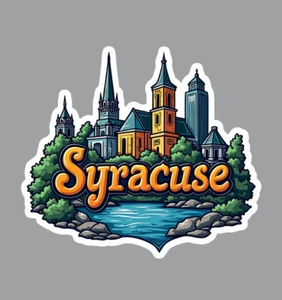 Syracuse New York Magnet or Sticker - Picture 1 of 18
