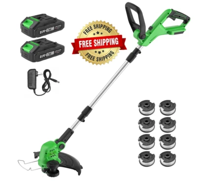 Desbrozadora Inalámbrica 20V 12", con 2 Baterías, Cargador y 8 Hilos de Repuesto Foto 1 de 4