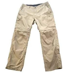 Columbia Convertible Pants 36x32 Tan Khaki Omni Wick Hiking Mens - Picture 1 of 13