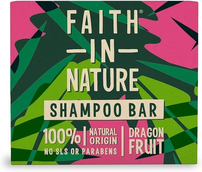 Faith in Nature Natural Dragon Fruit Shampoo Bar, 85 G Revitalising, Vegan and C - Image 1 of 4