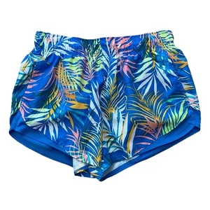 Athletic Works Laufshorts Slip Liner blau Tropical Print Größe Medium - Bild 1 von 9