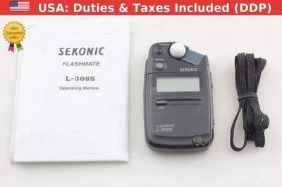 [近乎完好带表带] SEKONIC L-308S Flash Mate 数字光表 来自日本 — 第 1/4 张图片