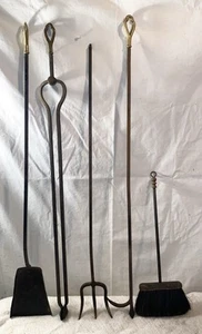 GROUP OF LOOSE FIREPLACE TOOLS LOT OF 5 TOOLS - HOME - CAMPSITE - FIRE PIT - Picture 1 of 7