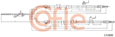 17.0690 COFLE Cable Pull, parking brake for MAZDA - Image 1 of 2