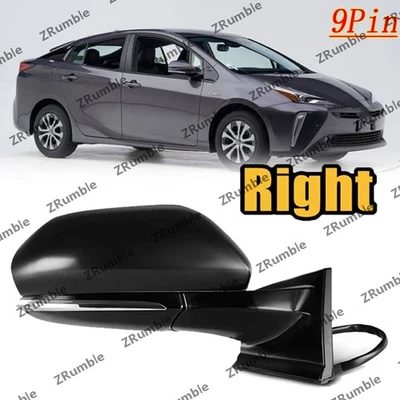 Right side Rearview Mirror For Toyota Prius 2016-2022 W/Turn Light+Heated 9Pin - Image 1 of 4