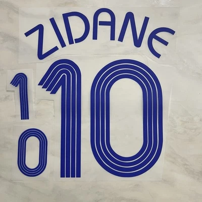 2006 ZIDANE France Francia Away Nameset Name Number Print World Cup Mundial - Image 1 of 2